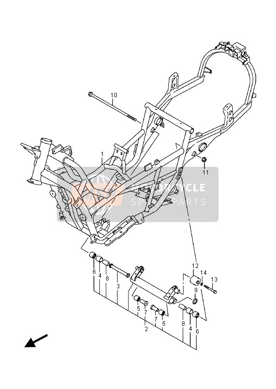 Suzuki AN400(Z)(ZA) BURGMAN 2016 Cadre (AN400ZA) pour un 2016 Suzuki AN400(Z)(ZA) BURGMAN